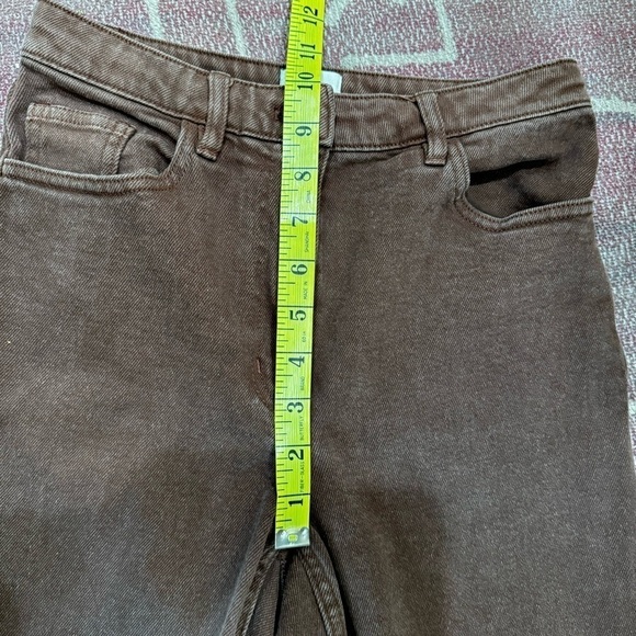 Aritzia Wilfred Free Chocolate Brown Straight Leg High Rise Denim Jean 4 - Picture 14 of 15